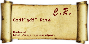 Czégé Rita névjegykártya
