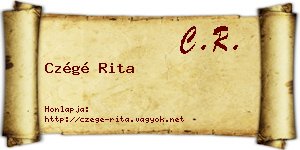 Czégé Rita névjegykártya